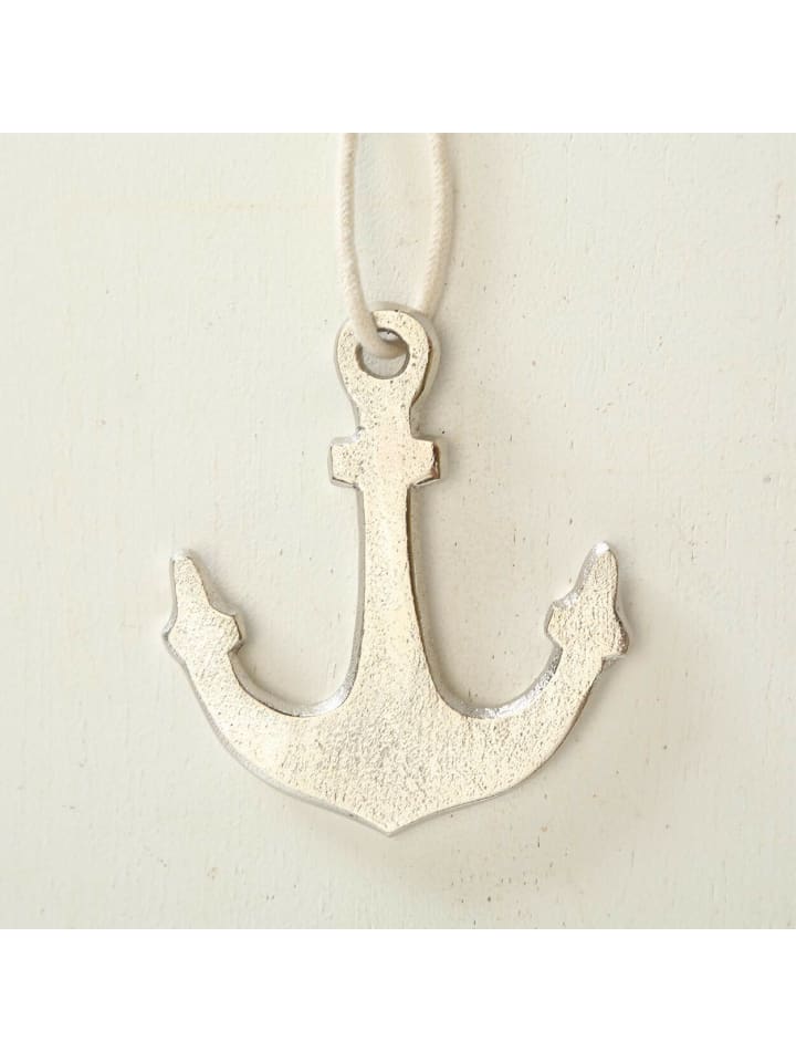 Boltze Deko ANKER Hänger Silber Metall 11 cm günstig kaufen onesize