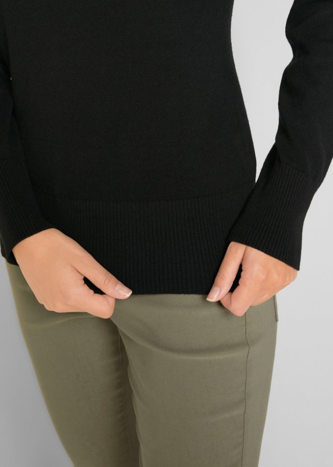 Basic Pullover mit recycelter Baumwolle
