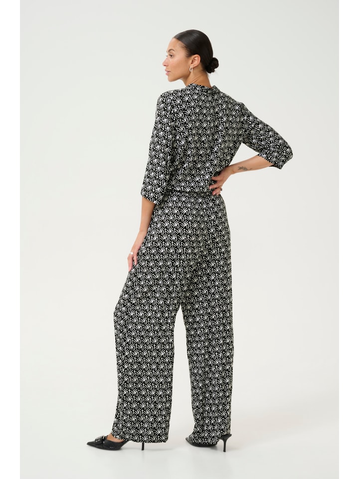 Kaffe Overall KAsanne in Black/Moonstruck Retro Print günstig kaufen