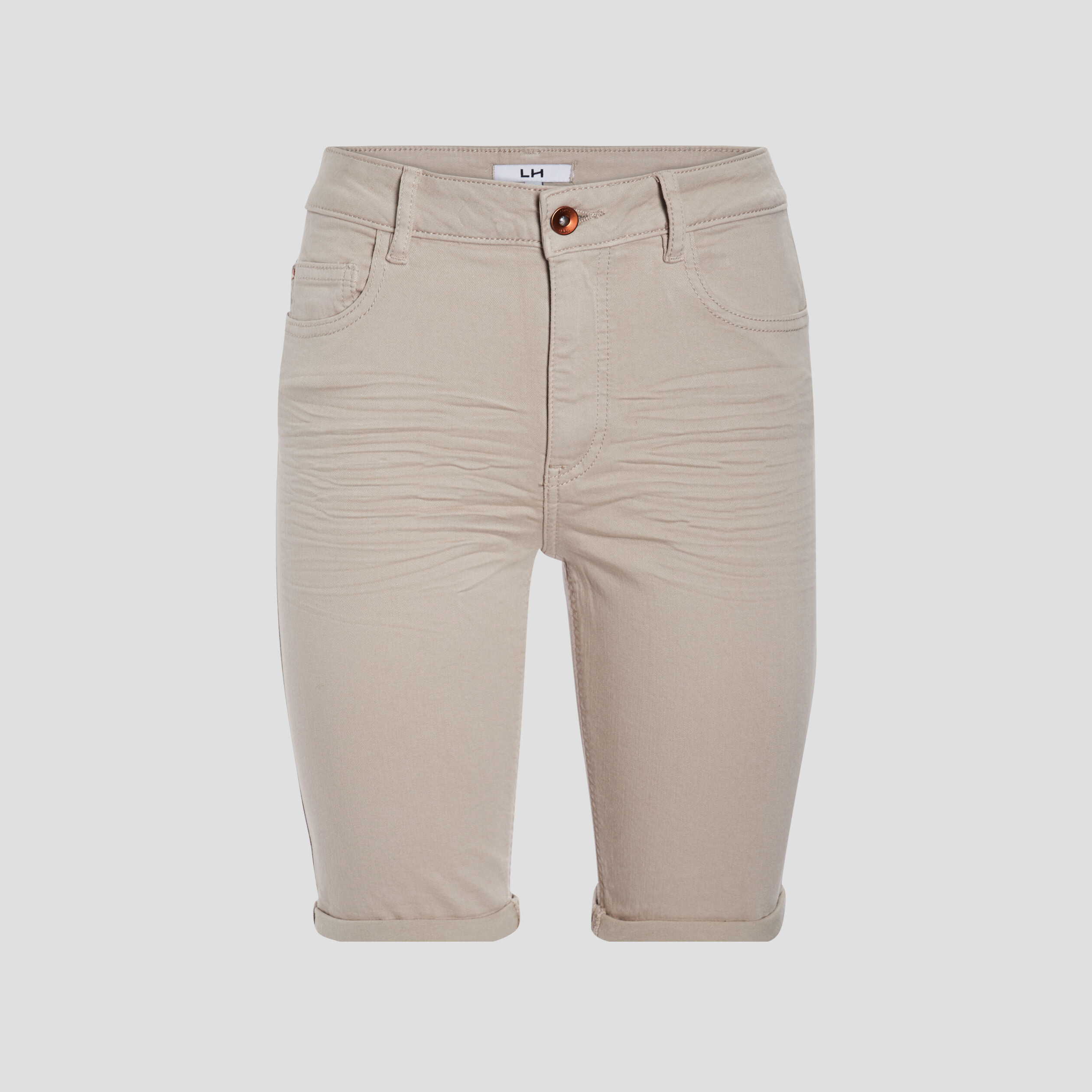 Bermuda slim beige femme | La Halle