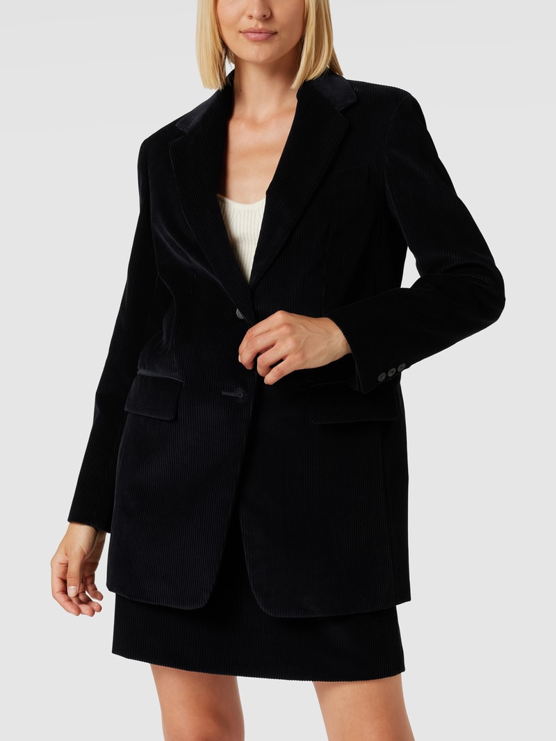 Blazer in Cord-Optik Modell 'Damiana' in marineblau