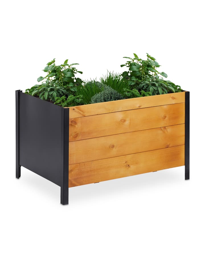 relaxdays Hochbeet in Natur - (B)78 x (H)48 x (T)51 cm günstig kaufen onesize