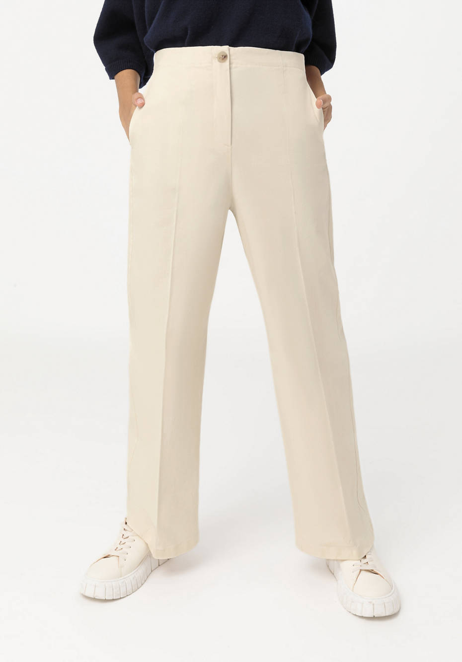 Hose Wide Leg aus Bio-Baumwolle mit Hanf