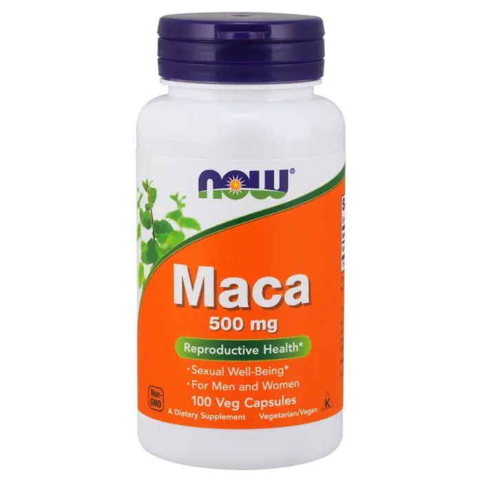 „Now Foods Maca“ 500 mg, maisto papildas, palaikantis kūno našumą, kapsulės