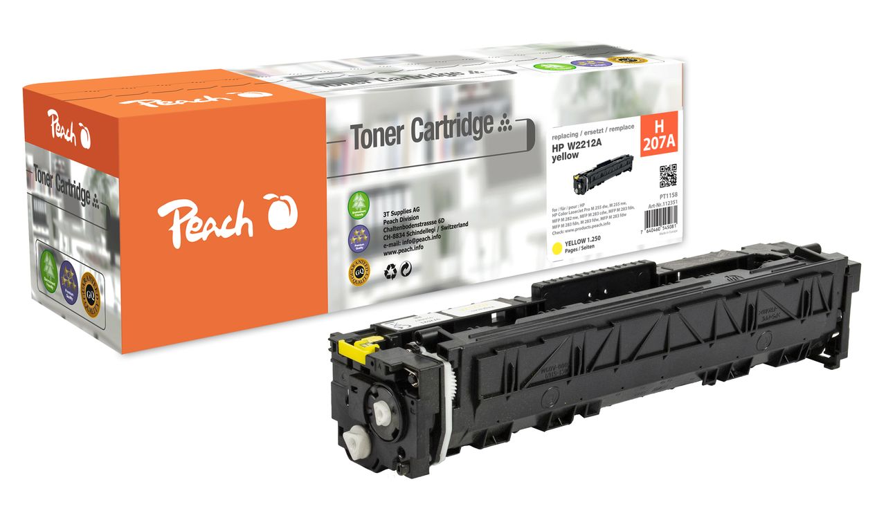 Peach Tonermodul gelb ersetzt HP No. 207A