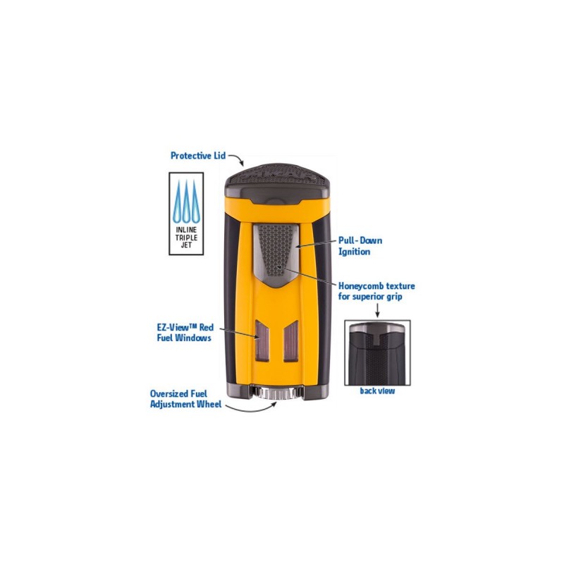 Feuerzeug Jetflamme  Xikar, HP3 inline triple burnt Yellow
