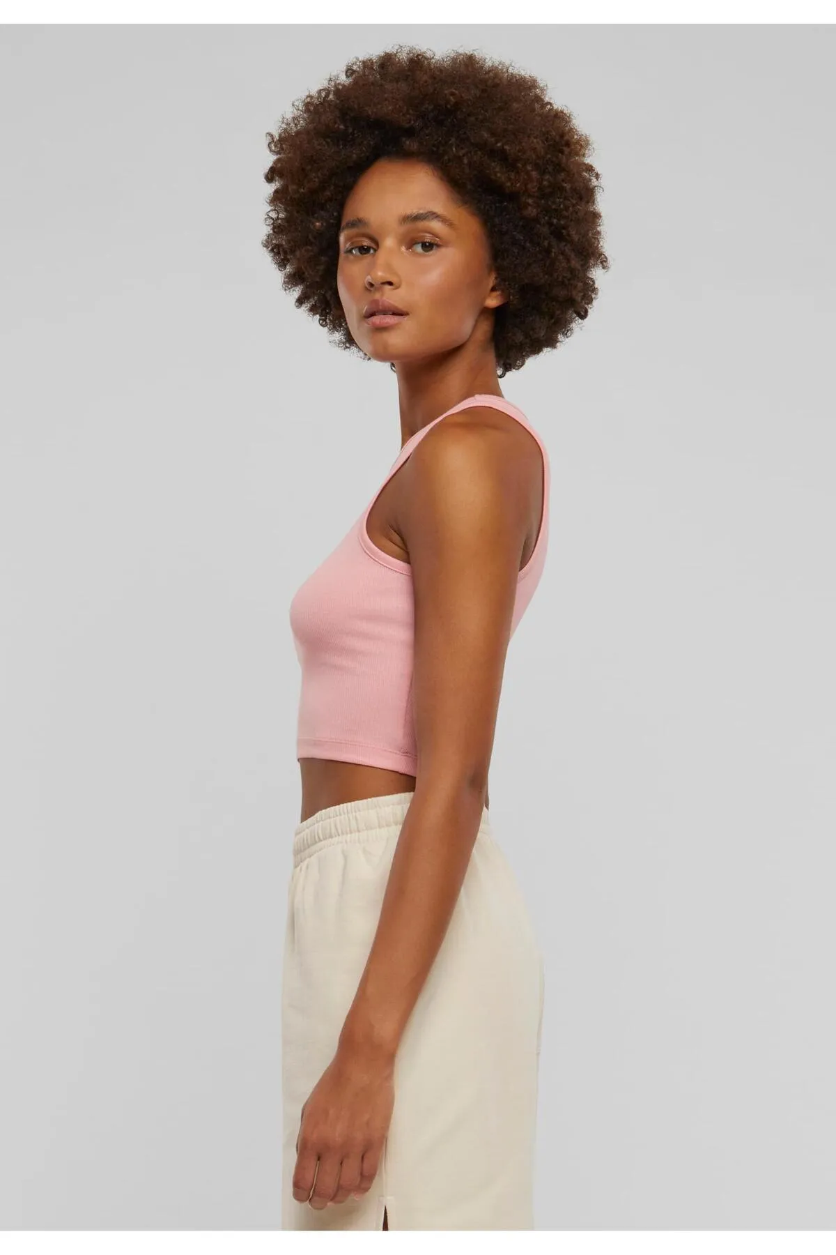 Urban Classics  Kurzes, geripptes Damenoberteil für Damen
