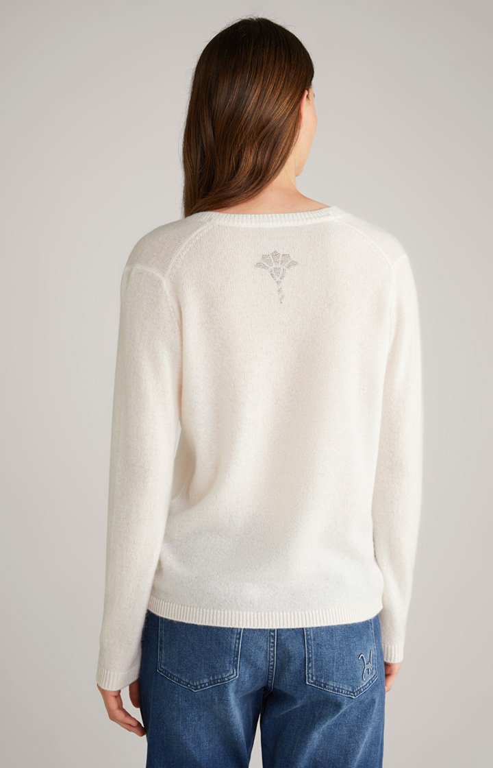 Cashmere-Strickpullover in Creme