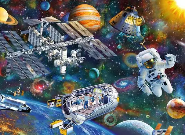 Kinderpuzzle ab 8 Jahren - Expedition Weltraum - 200 Teile