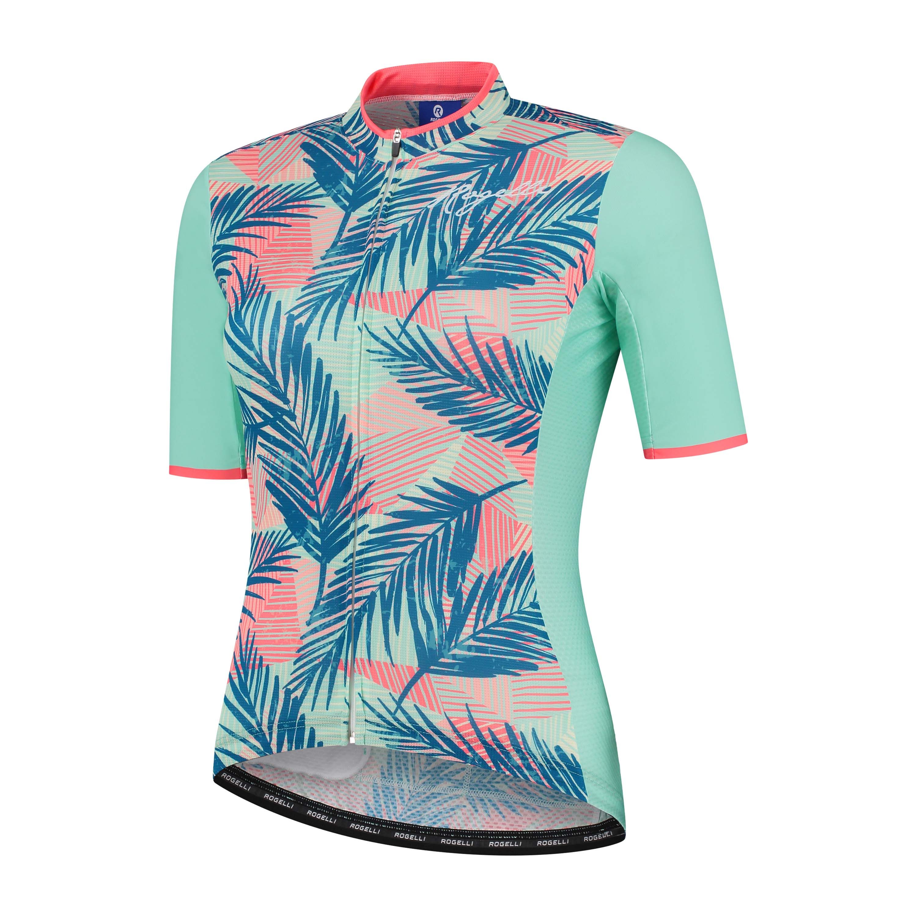 Rogelli Leaf Mint/Koralle Damen Radtrikot Kurzarm