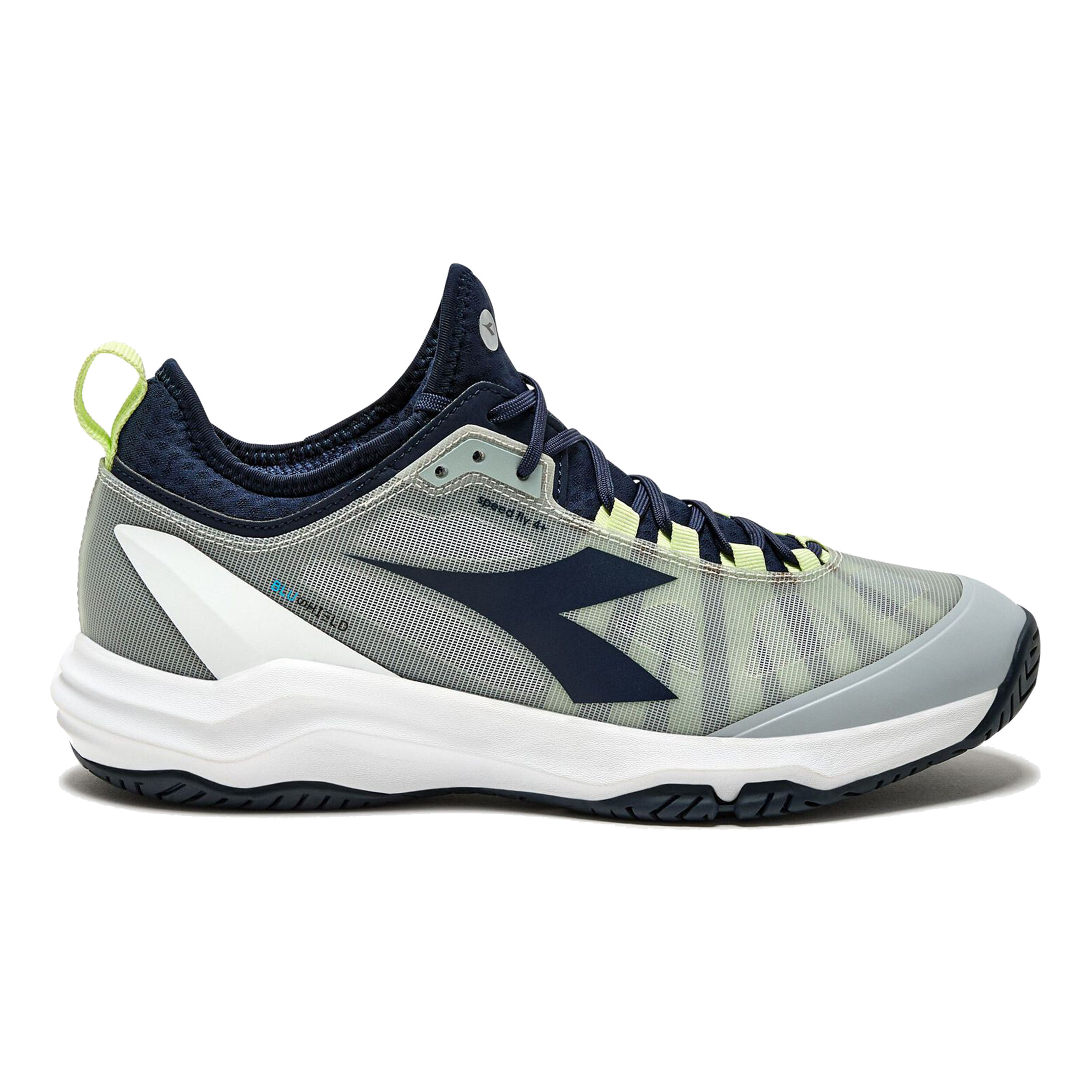 Speed Blushield Fly 4 + Allcourtschuh Herren - Grau, Blau