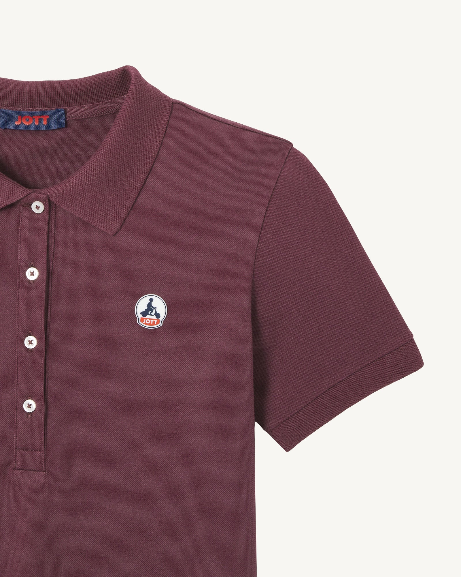 Polo en coton biologique Aubergine Franca