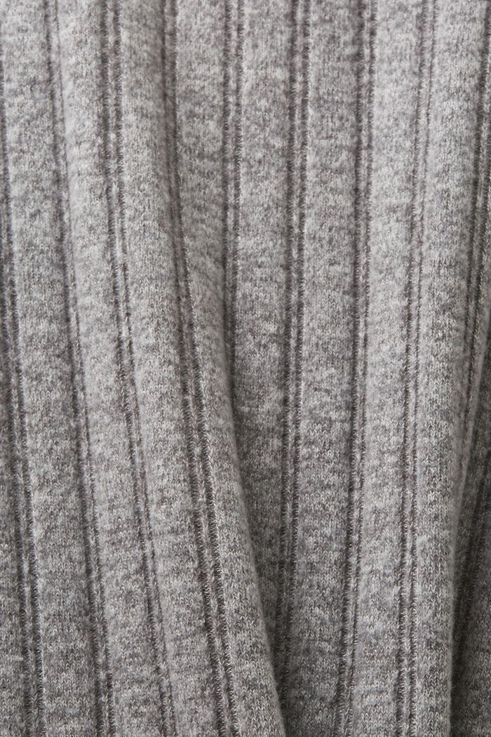 Midikleid aus weich aufgerautem Rippstrick