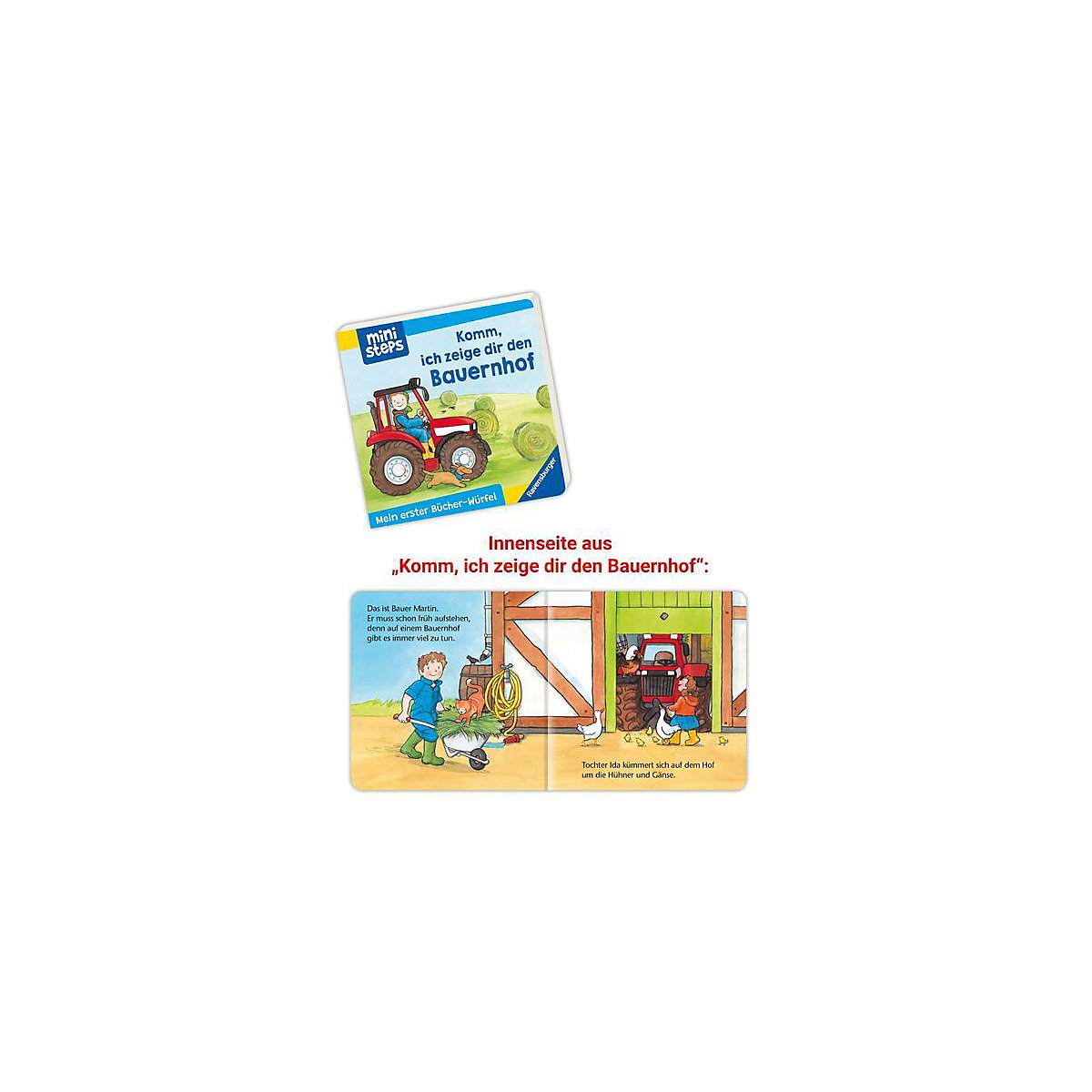 ministeps: Mein erster Bücher-Würfel: Kita, Zoo und Feuerwehr (Bücher-Set)