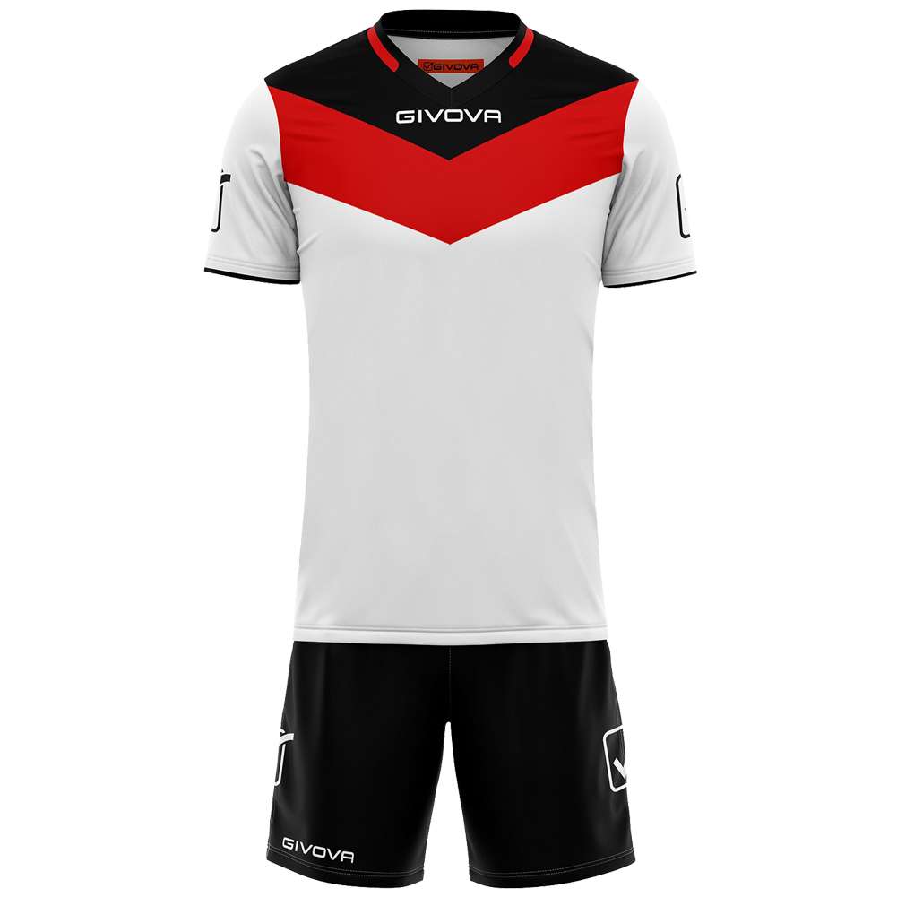 Givova Kit Campo Set Trikot + Shorts rot/schwarz