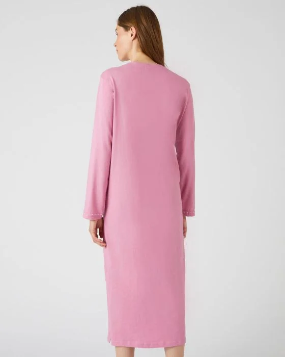 Chemise de nuit manches longues, maille jersey