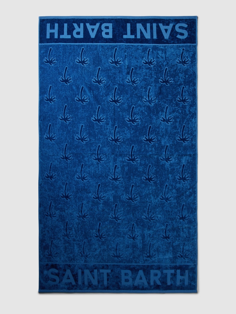 Handtuch mit Allover-Print in marineblau