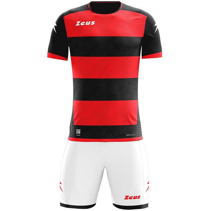 Zeus Icon Teamwear Set Trikot mit Shortsrot schwarz