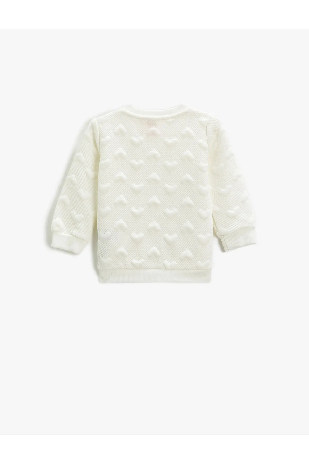 Koton  Herzgestepptes Sweatshirt mit langen Ärmeln und Rundhalsausschnitt