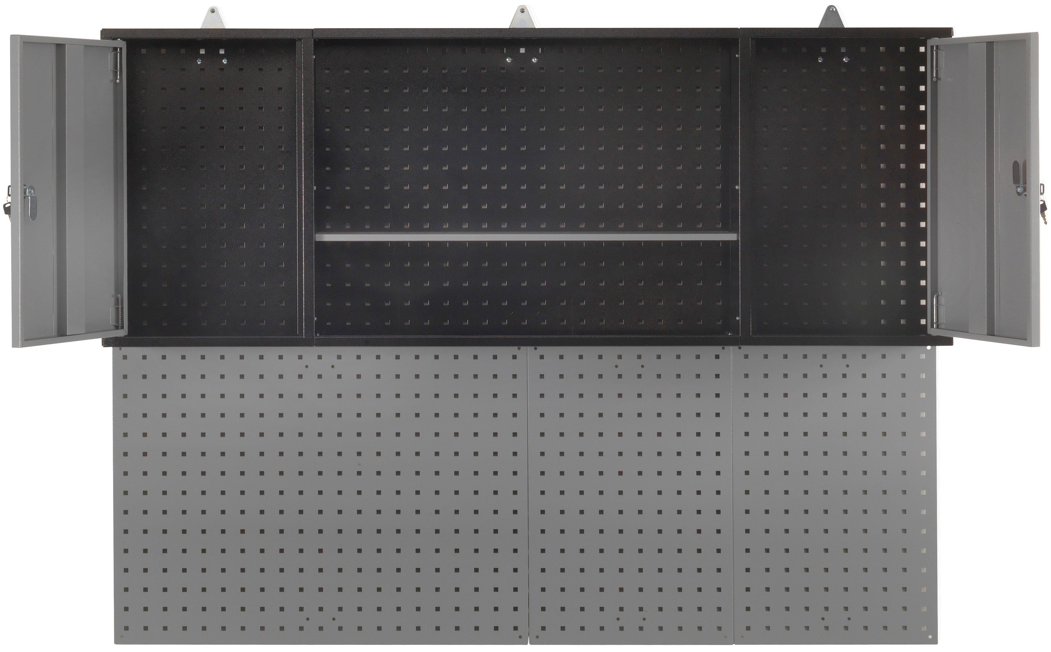 Profiwerk Werkzeugschrank Hängeschrank Norden Breite 160 cm, abschließbar, inkl. praktischer Lochwand