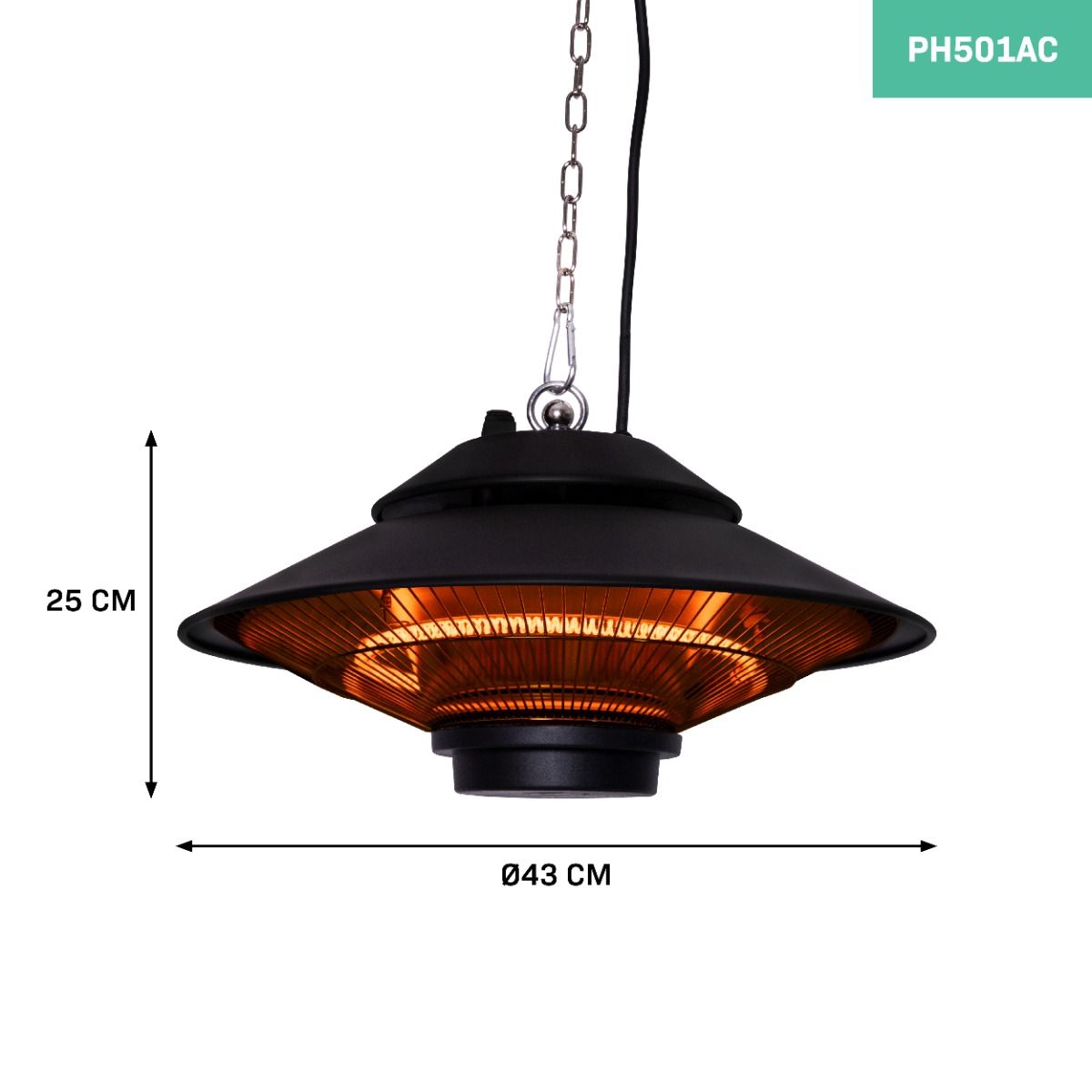 VONROC Albano 1500 watt Heizstrahler