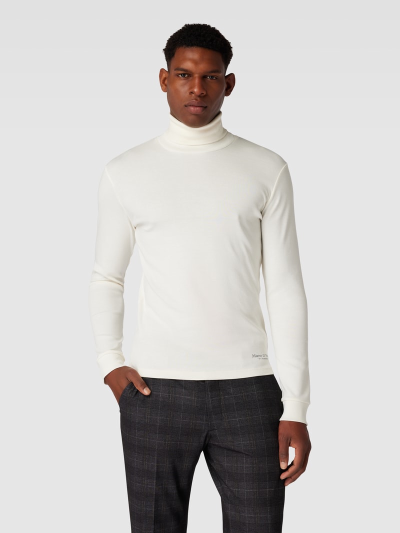 Longsleeve mit Rollkragen in offwhite