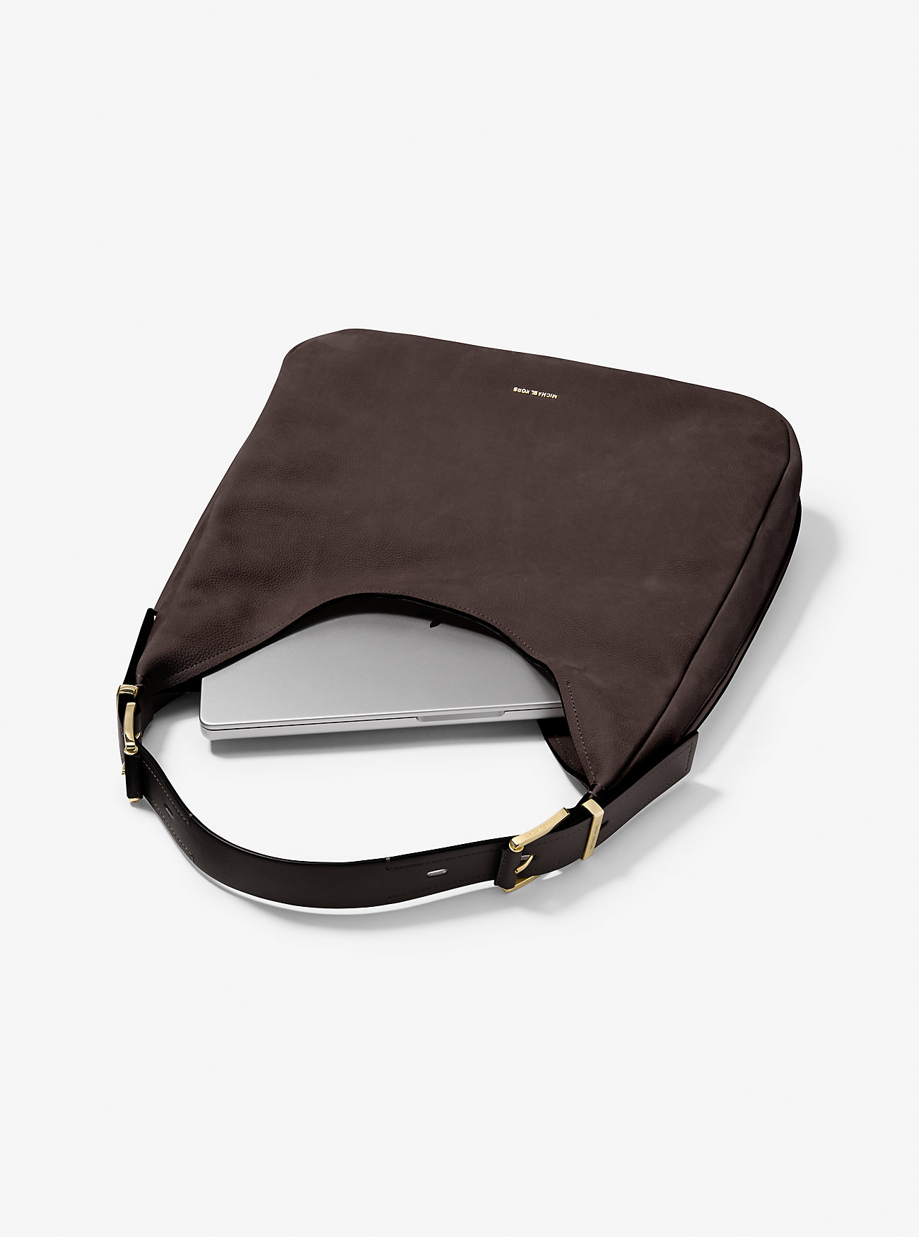 Nolita Stor Nubuck Hobo Skulderveske - SJOKOLADE