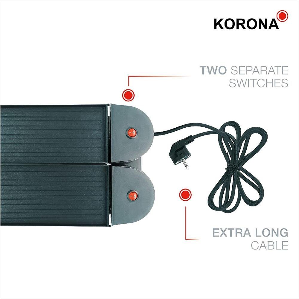 KORONA Raclette 45072 Klappbares 2in1 Raclette, drehbar, aufklappbar, verlängerbar, 8 Personen, mit Spateln