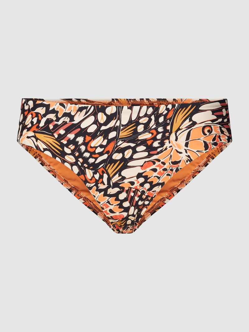 Bikini-Hose mit Allover-Muster Modell 'Retro' in rosa