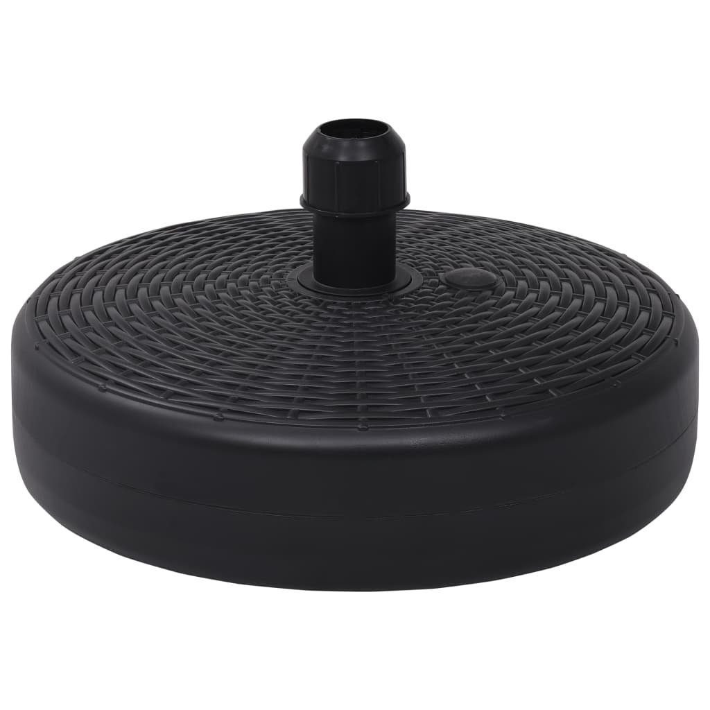 vidaXL Kunststoffschirmständer Sonnenschirmständer Sand/Wasser 24 L Schwarz