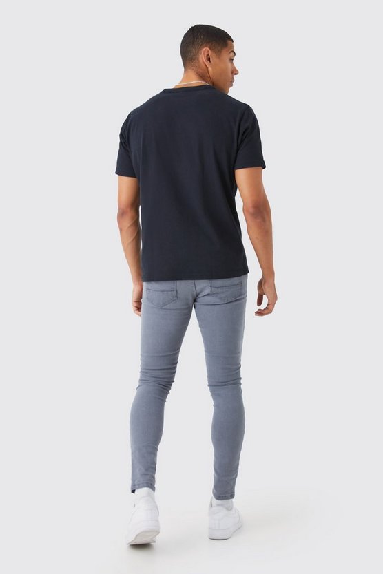 Super Skinny Stretch Jeans mit Riss am Knie