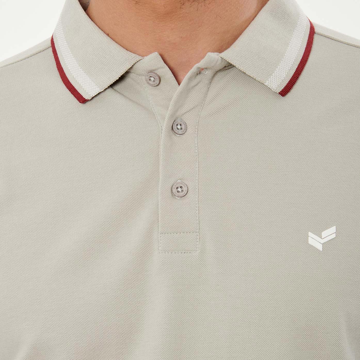 RAYOC  Polo gris homme 100% coton bio