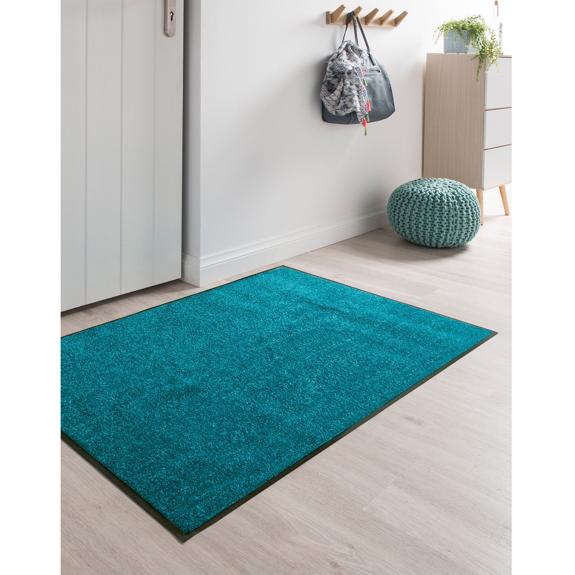 Tapis uni anti-poussière luxe