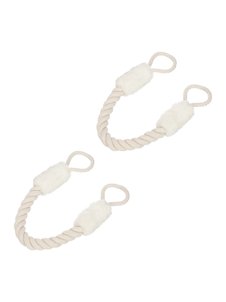 relaxdays 2 x Türkordel in Beige/ Weiß günstig kaufen onesize