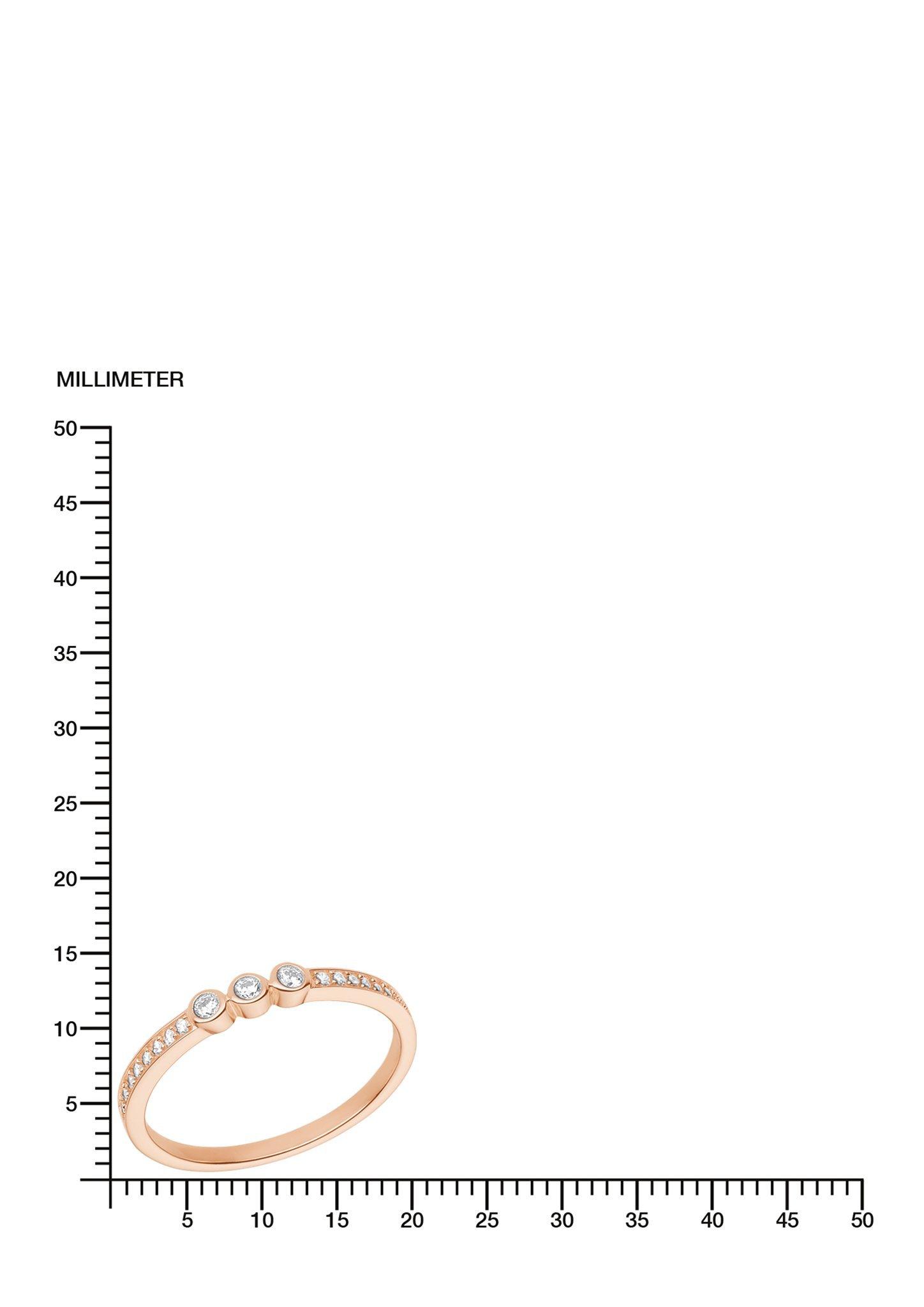 Rosévergoldeter Ring mit Zirkonia  272.908.6413.4255-05E0