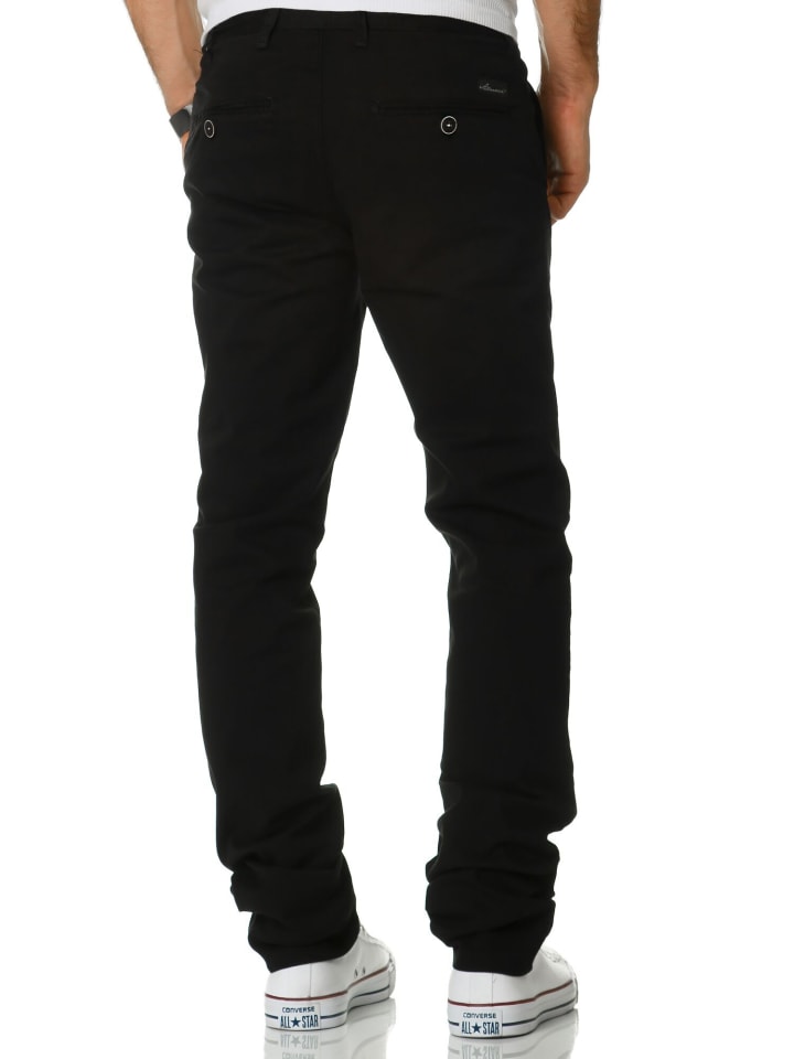 Amaci&Sons Slim Fit Chino mit Stretch WASHINGTON in Schwarz günstig kaufen
