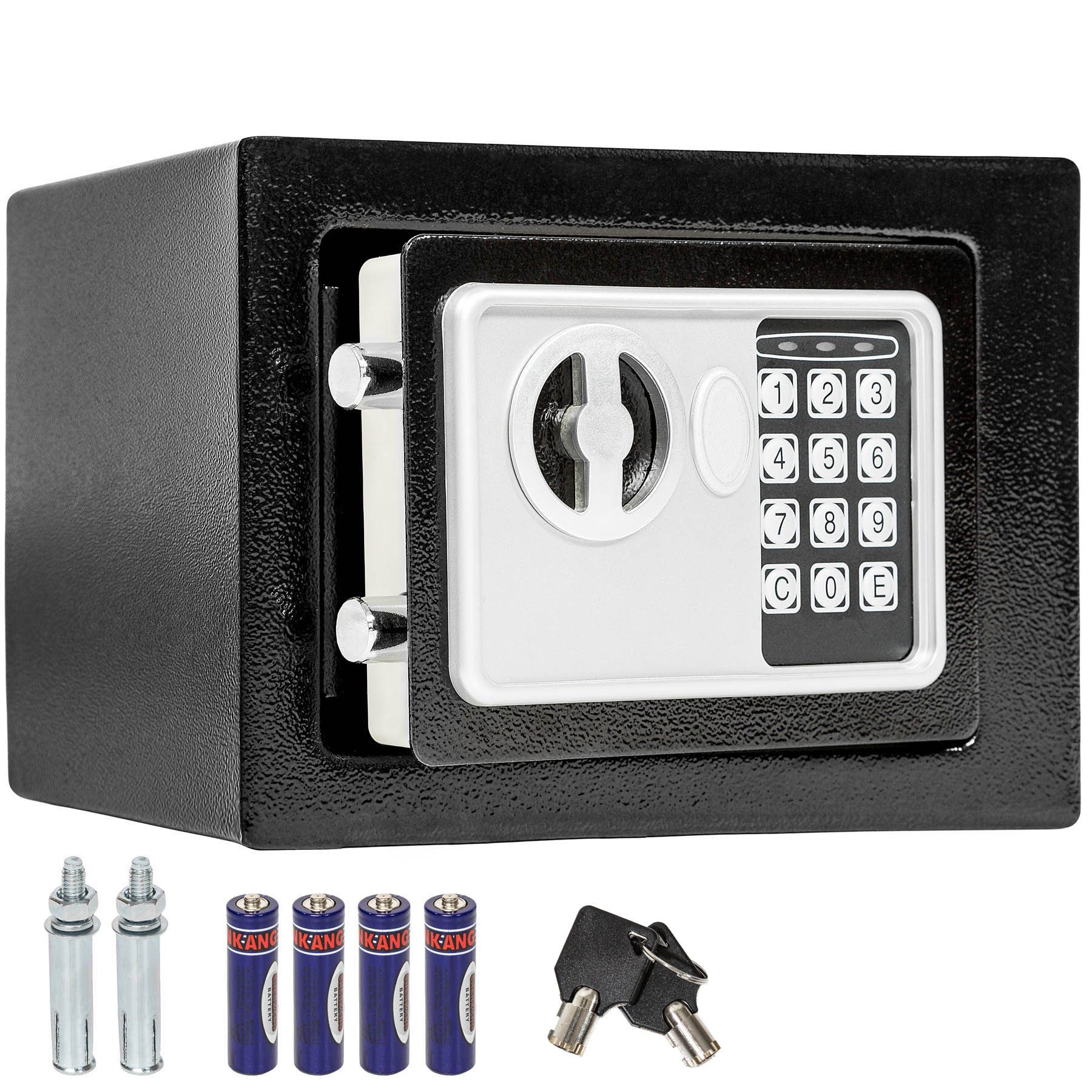tectake Tresor Elektronischer Safe Tresor mit Schlüssel inkl., abschließbar