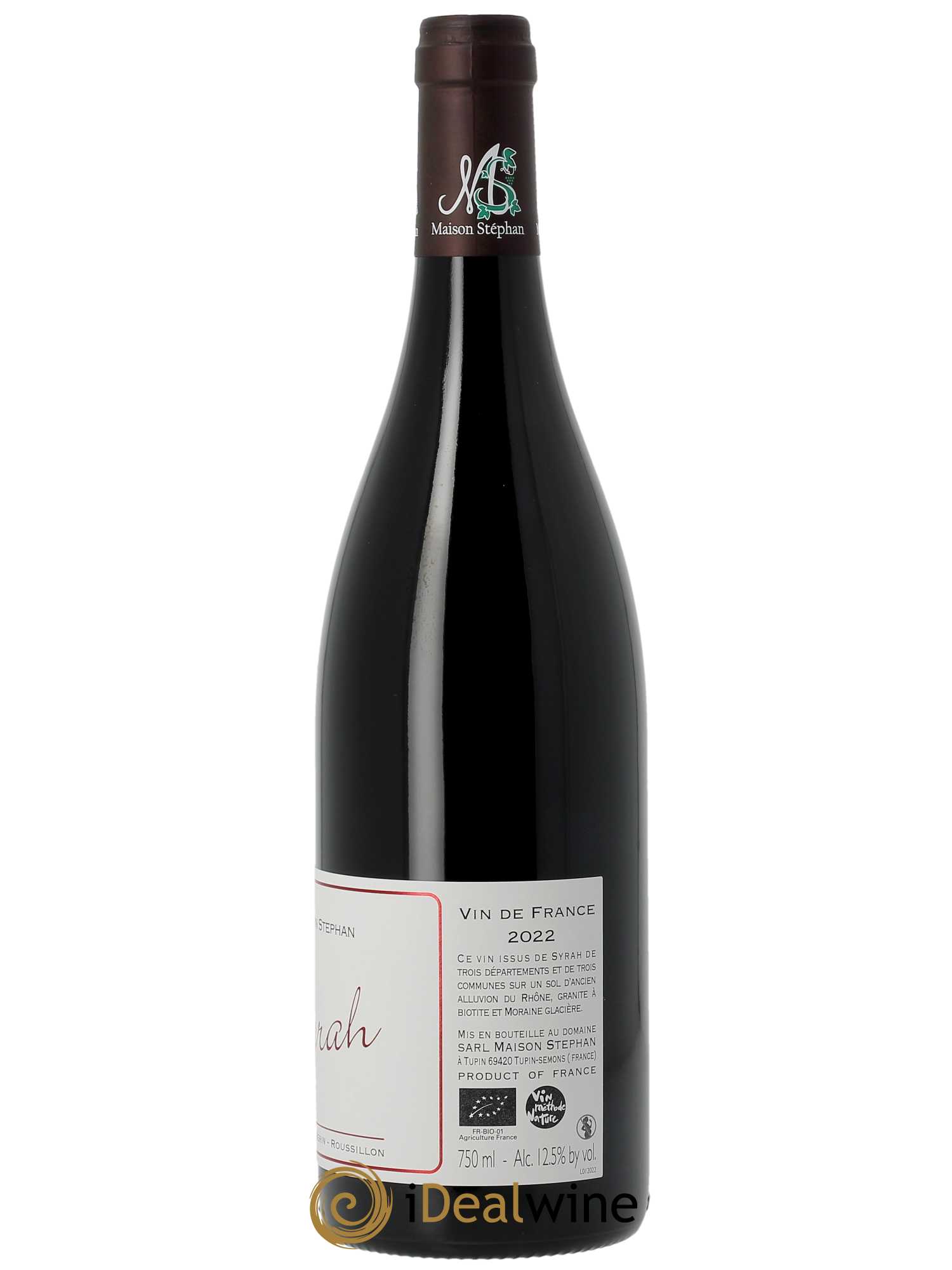 Vin de France Syrah Jean-Michel Stephan  2022 - Lot de 1 Bouteille