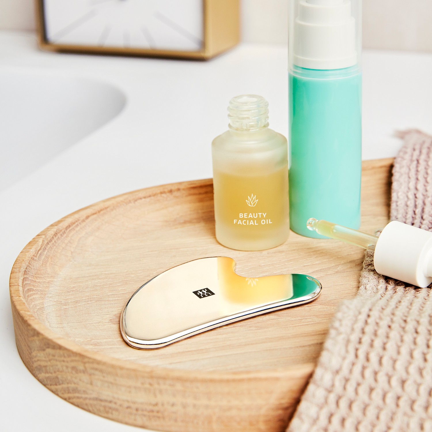Edelstahl-Gesichtsmassage Tool