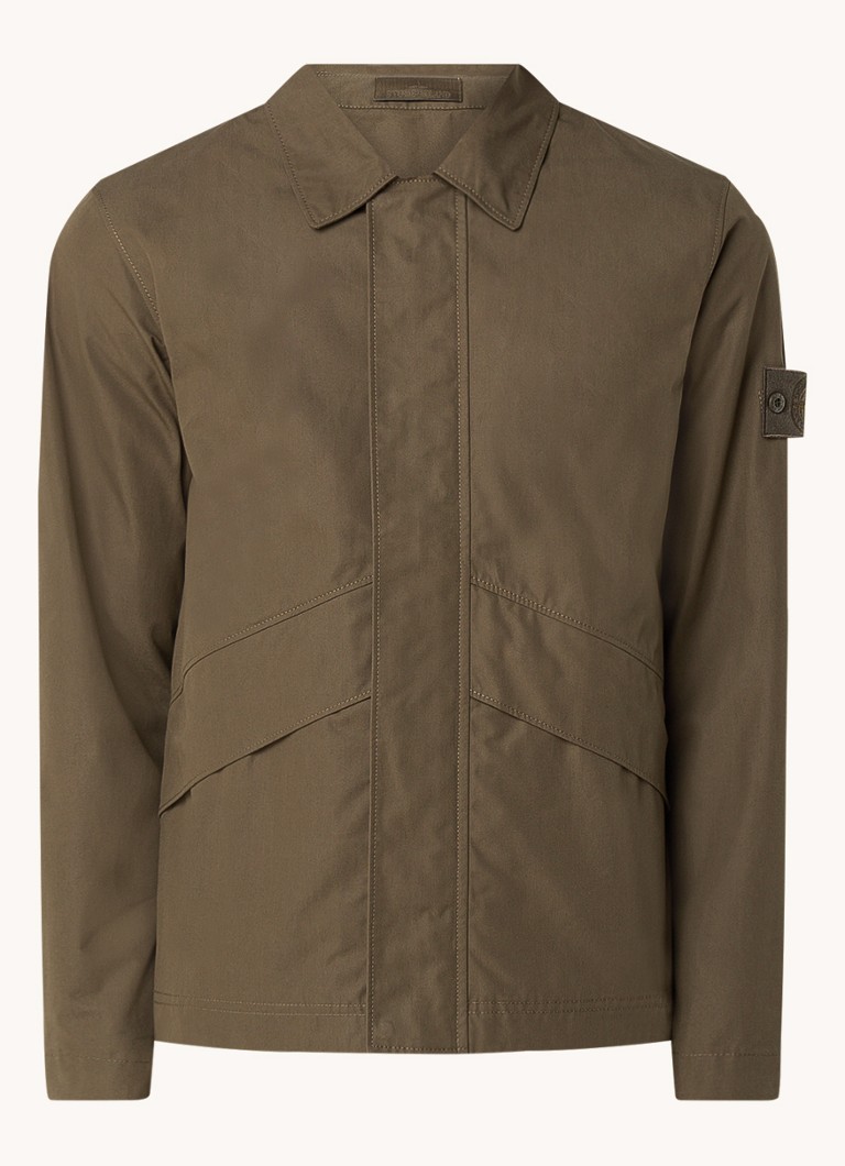 Stone Island 107F1 Ghost Ventile regular fit overshirt with zipper pockets