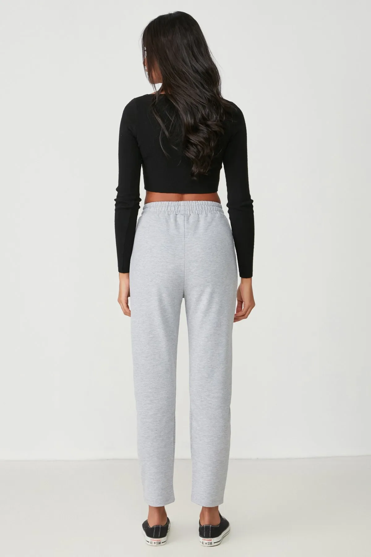C&City  Jogginghose mit Falten an Taille und Bein 742 Grau