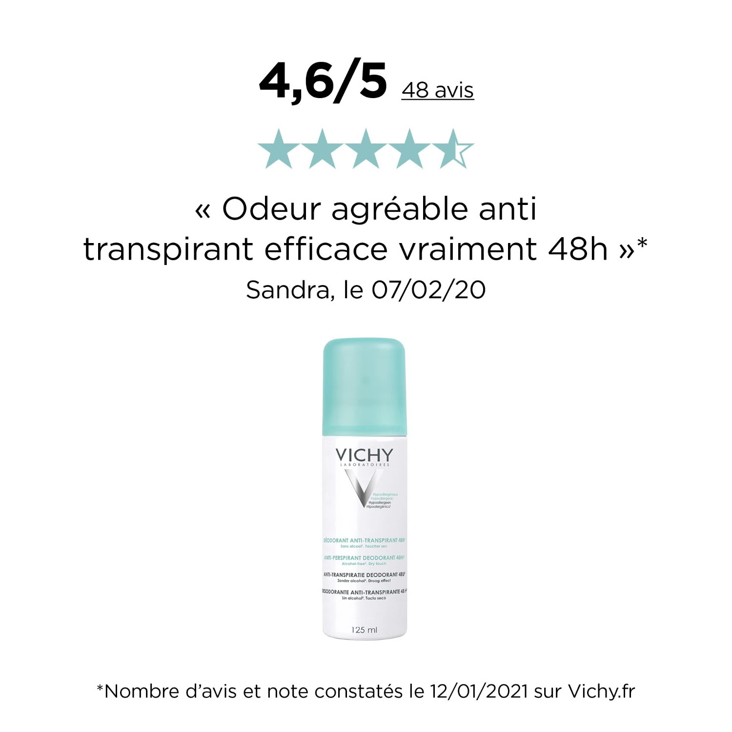 Antyperspirant w aerozolu Vichy Lot*2