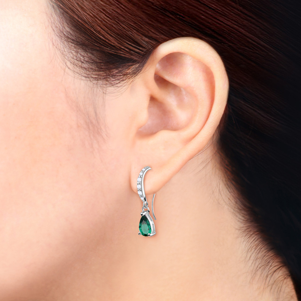 Elli Elli Ensemble de Bijoux Femmes Goutte Pendentif Étincelant avec Quartz pierre pré Bijoux