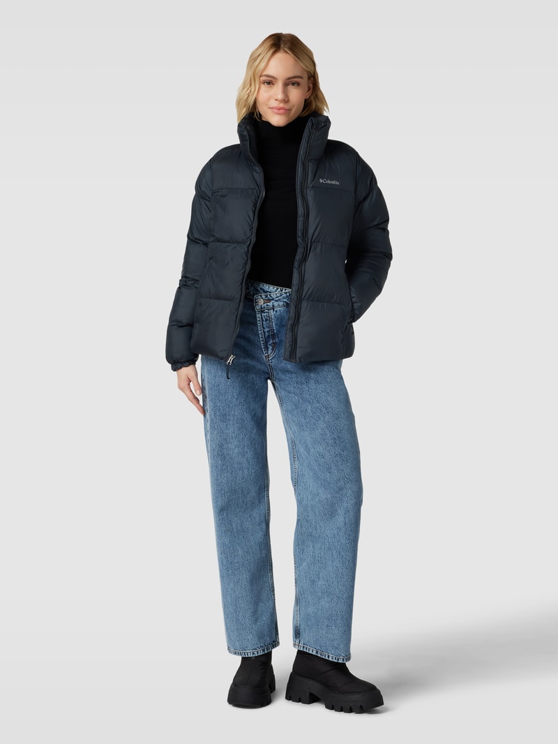 Steppjacke mit Stehkragen Modell 'Puffect Jacket' in schwarz