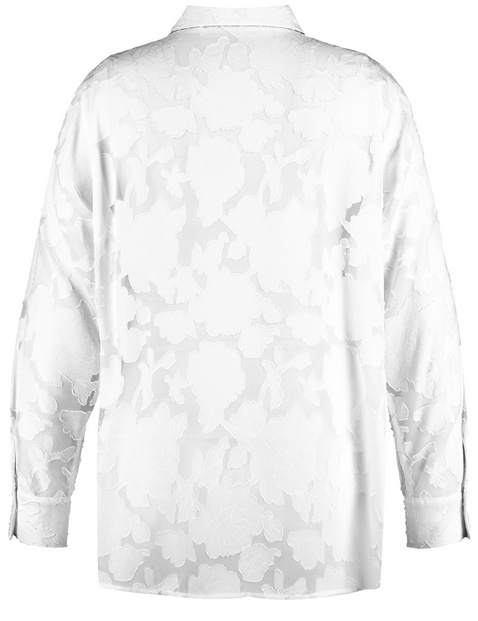 Bluse mit transparentem Blumenmuster