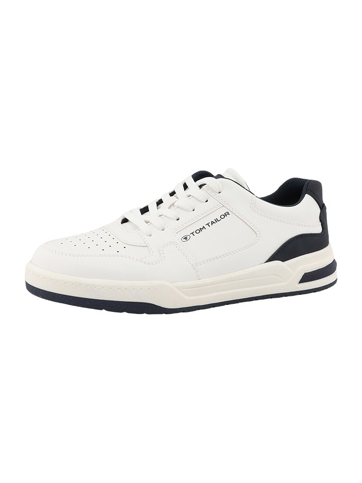 Tom Tailor Sneakers in Weiß/ Dunkelblau günstig kaufen