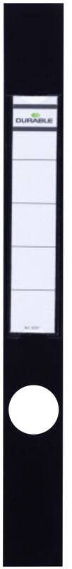 DURABLE ORDOFIX Selbstklebende Ordneretiketten 40 x 390 mm Schwarz 10 Stück