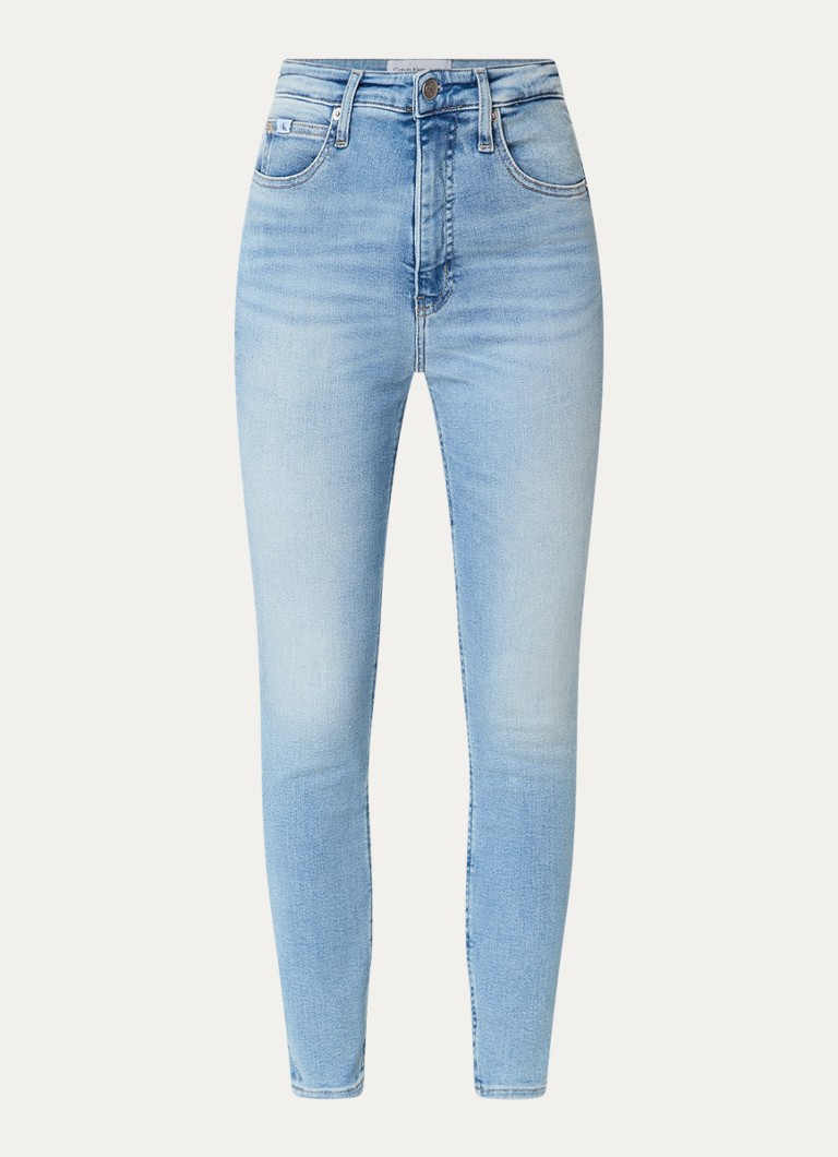 Jeans skinny a vita alta Calvin Klein, lavaggio chiaro