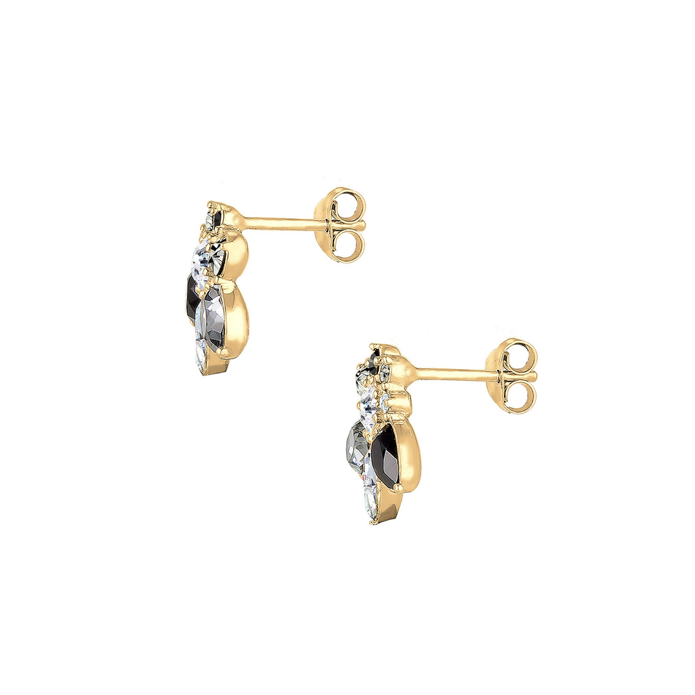 Elli PREMIUM Elli PREMIUM Boucles d'Oreilles Femme Déclaration des avec des Cristaux en Argent Boucles d'oreilles