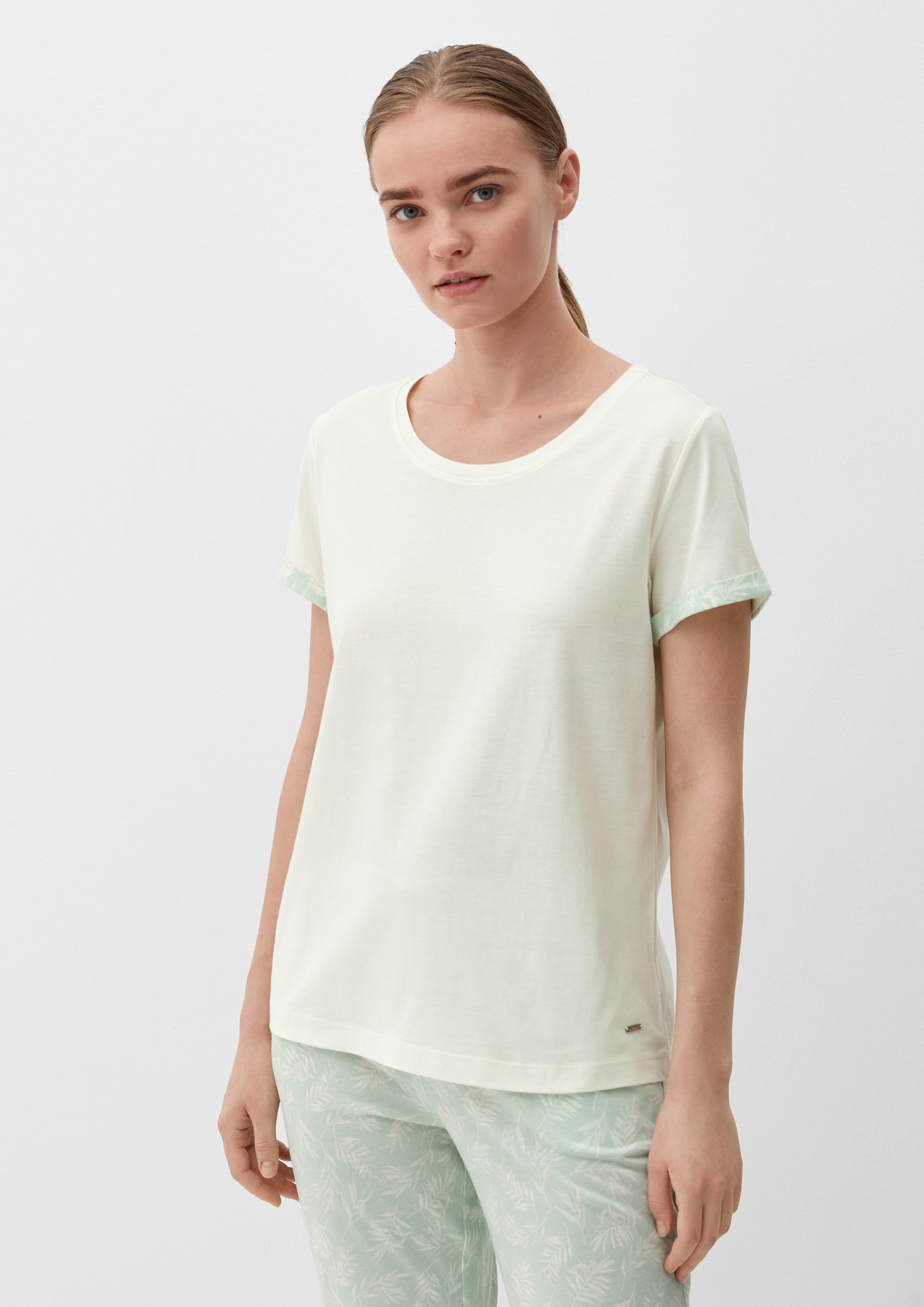 Pyjama-Shirt mit fixiertem Armumschlag  6008356-0200